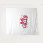 Roze Valentijn Verpleegster, Valentijn Coquette Bo Wandkleed (Voorkant (horizontaal))