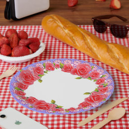 Roze Valentijn Voeg uw Borden voor fotopapier toe Papieren Bordje