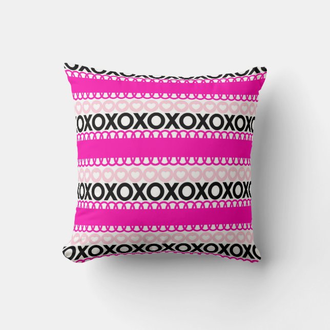 Roze Valentijn Worp Kussen (Voorkant)