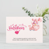Roze Valentijnkaart Feestdagenkaart (Staand voorkant)