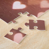 ROZE VALENTIJN'S DAG HARTEN LEGPUZZEL (Zijkant)