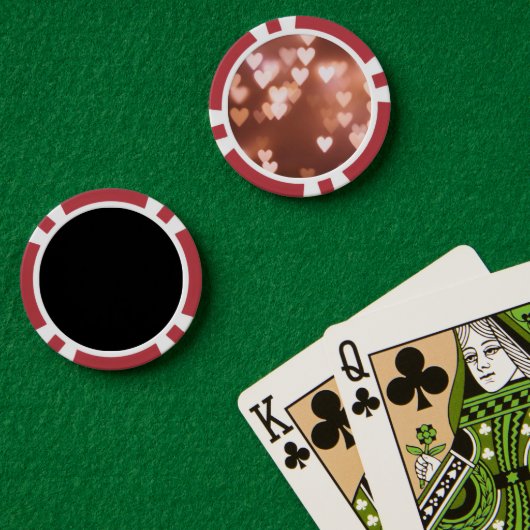 ROZE VALENTIJN'S DAG HARTEN POKER CHIPS (Pokertafel (Dubbel))