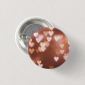 ROZE VALENTIJN'S DAG HARTEN RONDE BUTTON 3,2 CM (Voorkant /achterkant)