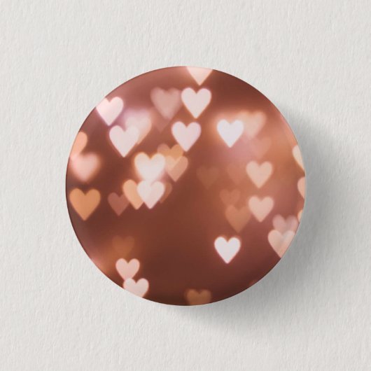 ROZE VALENTIJN'S DAG HARTEN RONDE BUTTON 3,2 CM (Voorkant)