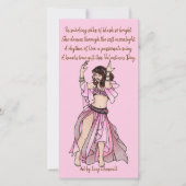 Roze Valentijnsdag Buikdanser Feestdagenkaart (Voorkant)