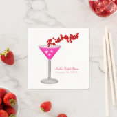 Roze Valentijnsdag Cocktail Aangepaste Feest Servet (Insitu)
