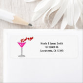 Roze Valentijnsdag Cocktail Party Invitation Etiket (Insitu)