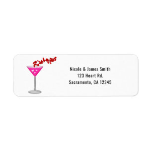Roze Valentijnsdag Cocktailparty Uitnodiging Etiket