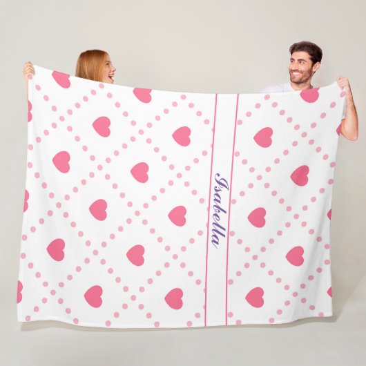 Roze Valentijnsdag Collectie Fleece Deken (In situ)