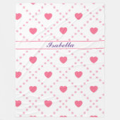 Roze Valentijnsdag Collectie Fleece Deken (Voorkant)