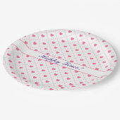 Roze Valentijnsdag Collectie Papieren Bordje (Gekanteld)