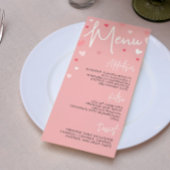 Roze Valentijnsdag dinerfeest of bruiloftsmenu Menu