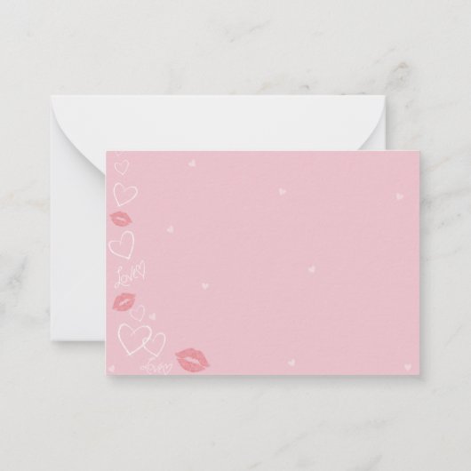 Roze Valentijnsdag Feest Uitnodiging (Achterkant)