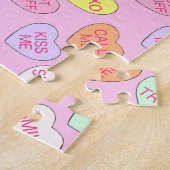 Roze Valentijnsdag Gift Love Sweet Snoep Hearts Legpuzzel (Zijkant)