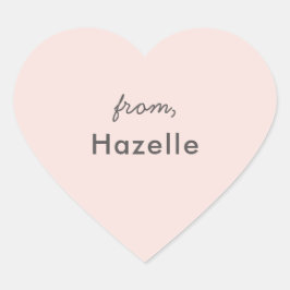 Roze Valentijnsdag Hart Sticker