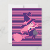 Roze Valentijnsdag heks Feestdagenkaart (Voorkant)