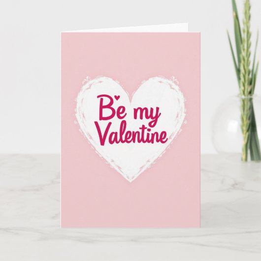 Roze Valentijnsdag kaart (Voorkant)