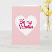 Roze Valentijnsdag kaart (Gele Bloem)