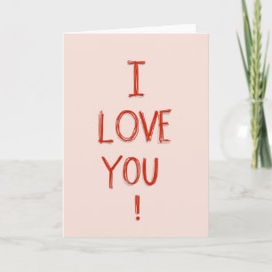 Roze Valentijnsdag Liefdeskaart Voor Haar Kaart