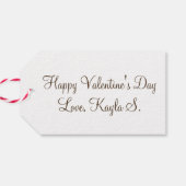 Roze Valentijnsdag Lovebird Red Tailed Hawk Bird Cadeaulabel (Achterkant Horizontaal)