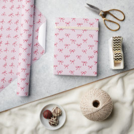 roze Valentijnsdag met boogpatroon Cadeaupapier