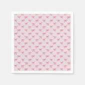 roze Valentijnsdag met boogpatroon Servet (Voorkant)