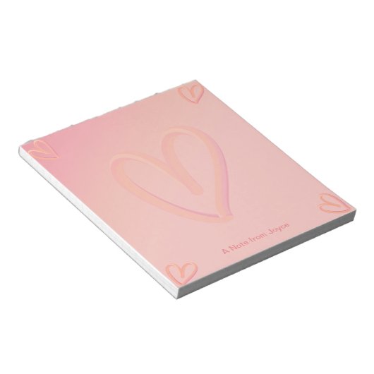 roze Valentijnsdag Notitieblok (Schuin)