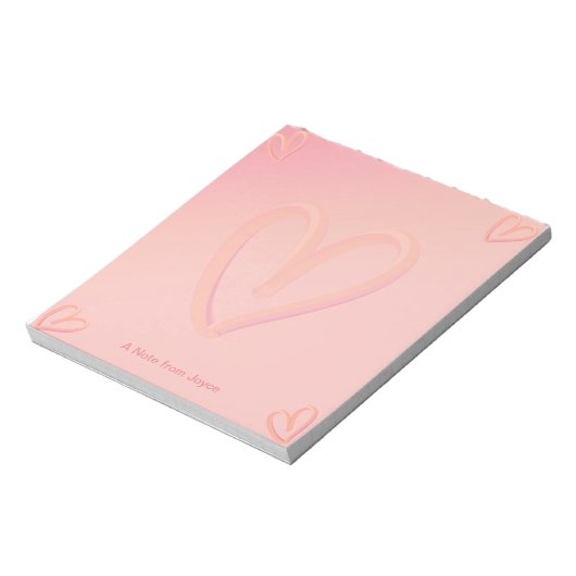  roze Valentijnsdag Notitieblok (Linkerzijde)