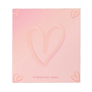 roze Valentijnsdag Notitieblok
