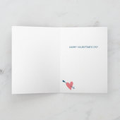 Roze Valentijnsdag Ons spul is liefdesspul Feestdagen Kaart (Binnen)