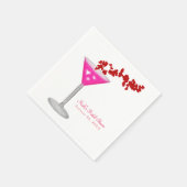 Roze Valentijnsdag op maat Servet (Hoek)