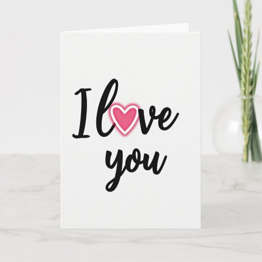Roze Valentijnsdag Script Kaart (Voorkant)