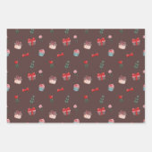 Roze Valentijnsdag teddybeer romantische ballon Inpakpapier Vel (Voorkant 2)