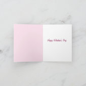 Roze Valentijnsdag tedy-ballon met hete lucht Kaart (Binnen)