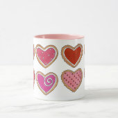 Roze Valentijnsdag van de Rode Liefde Heart Sugar  Mok (Midden)