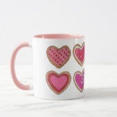 Roze Valentijnsdag van de Rode Liefde Heart Sugar  Mok (Links)