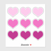 Roze Valentijnsdag van de Romance van de Harten va Sticker (Vel)