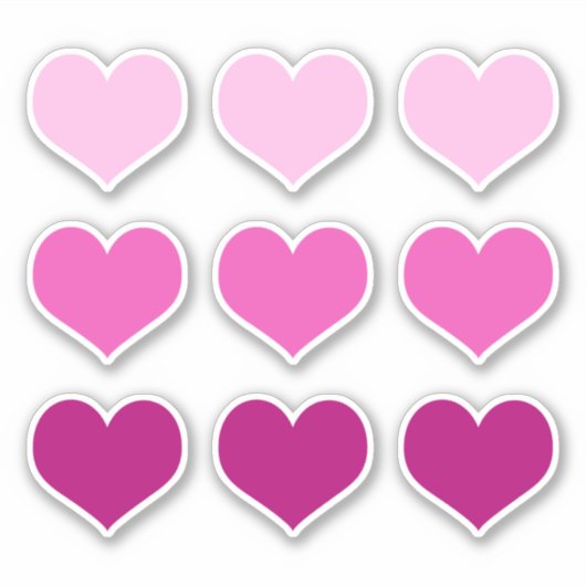 Roze Valentijnsdag van de Romance van de Harten va Sticker (Voorkant)