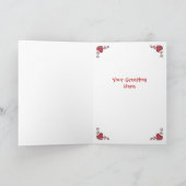 Roze Valentijnsdag van het hart Bull Terrier Feestdagen Kaart (Binnen)