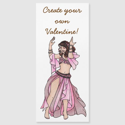 Roze Valentijnse Belly Dancer (Voorkant)