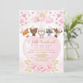 Roze Valentijnse gouden baby's Lieverd als baby-sc Kaart (Staand voorkant)