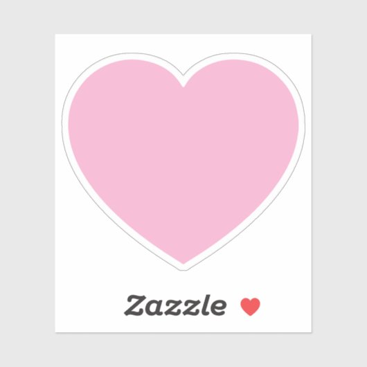 Roze Valentijnse  Hart Sticker (Vel)