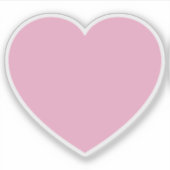 Roze Valentijnse  Hart Sticker (Voorkant)