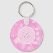 Roze Valentijnse hartencadeau. Tekst Sleutelhanger (Voorkant)