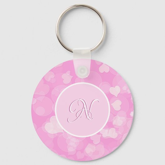 Roze Valentijnse hartencadeau. Tekst Sleutelhanger (Voorkant)