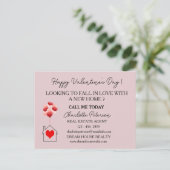 Roze Valentijnse vastgoedmarketing Feestdagenkaart (Staand voorkant)