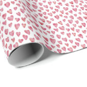 Roze Valentijnshart Cadeaupapier (Rol Hoek)