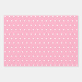 Roze Valentijnsharten Inpakpapier Vel (Voorkant)