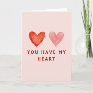 Roze Valentijnshartjes Kaart