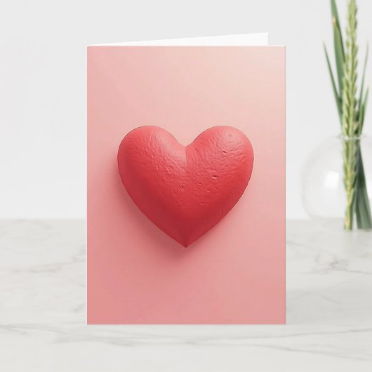 Roze Valentijnshartkaart Kaart (Voorkant)